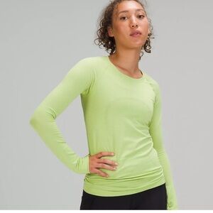 Lululemon Swiftly Tech Long Sleeve 2.0 Dew Green / Neo Mint